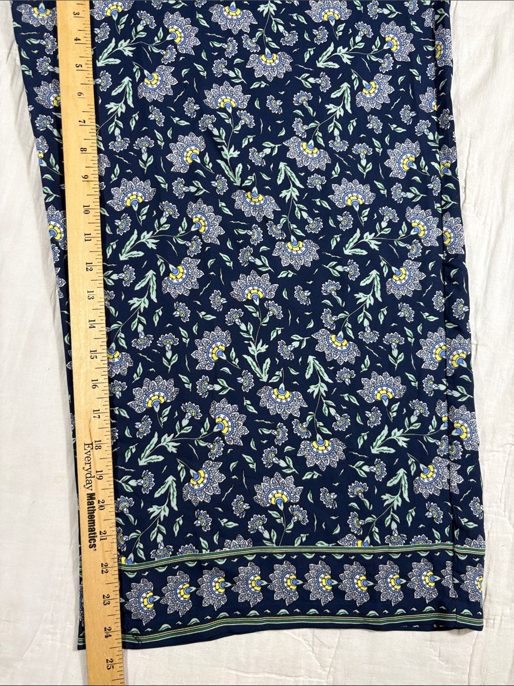 NWT Max Studio Plus Size 2X Navy Blue Floral Wide Leg Resortwear Palazzo Pants - Picture 7 of 12